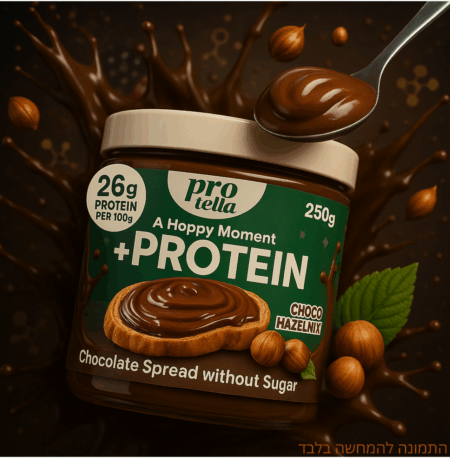 ממרח שוקולד חלבון בטעם אגוזי לוז