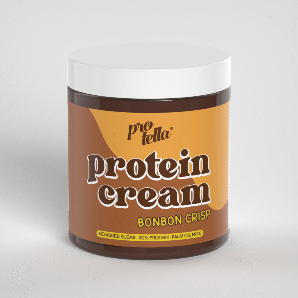 ממרח שוקולד חלבון בתוספת שברי שקדים